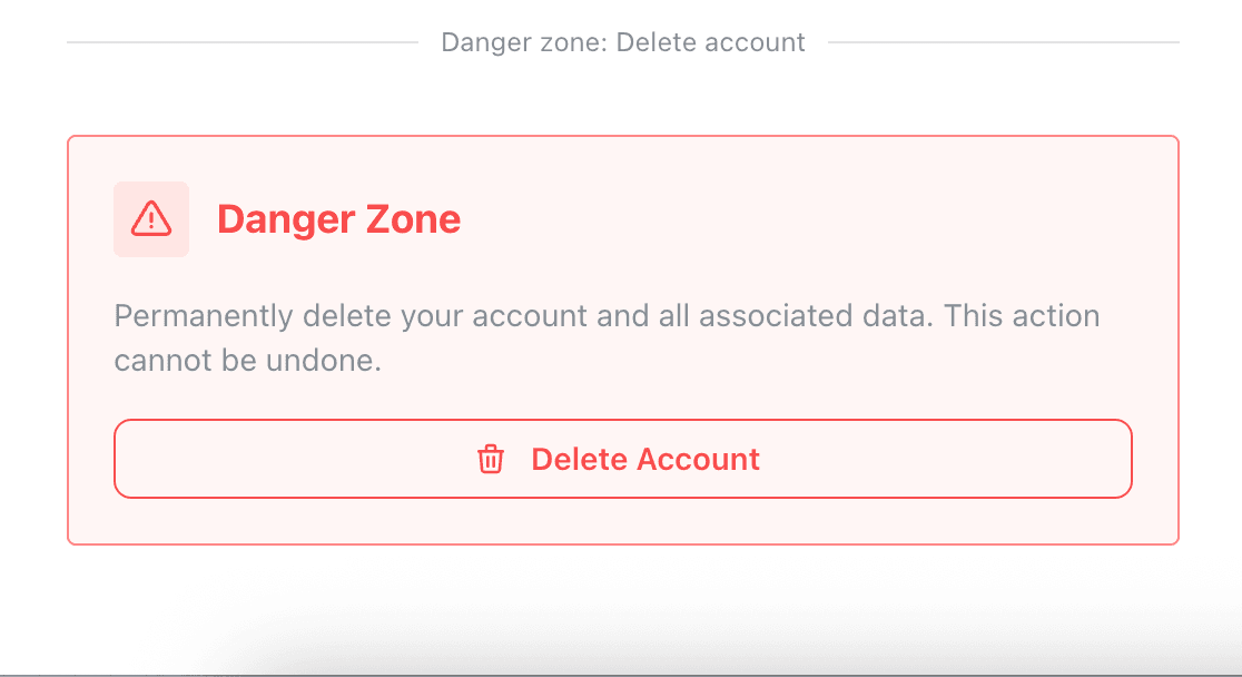 Profile safety options and sign-out
